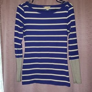 Long sleeve boat neck t shirt